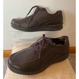 NEW Mens SAS Move on Brown Leather Lace-Up Comfort Shoes Size 12 W3